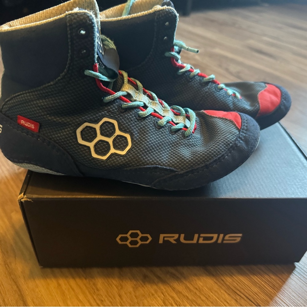Rudis Blue and Red Wrestling Shoes
